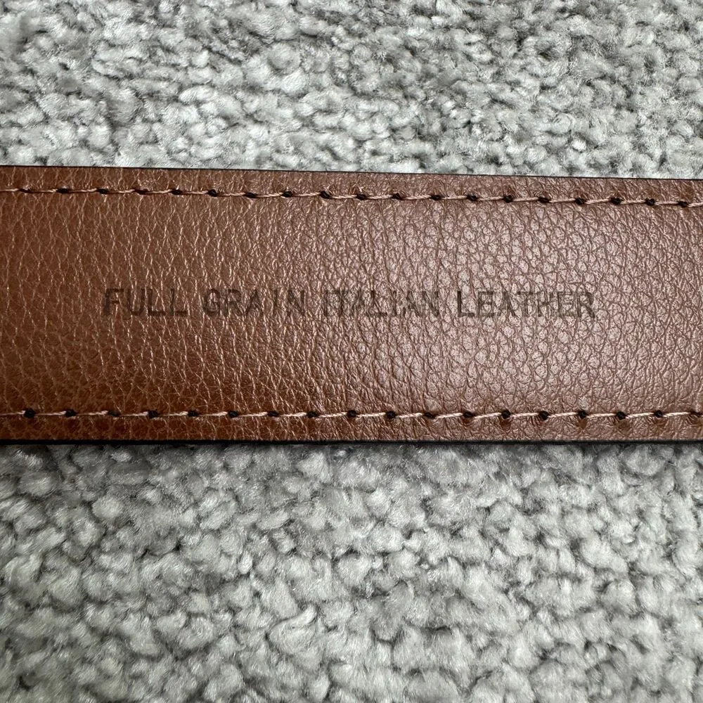 Penguin Full Grain Italian Leather Buckle Dress Belt Mens 45/115 Black Classic